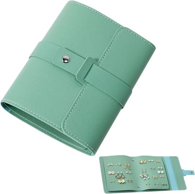 Opvouwbare sieradenorganizer voor oorbellen en kettinkjes - Draagbare sieradendoos met PU-leren etui voor dames en meisjes