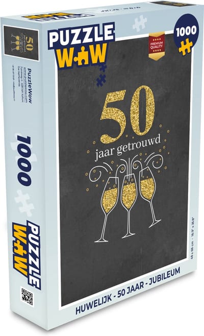 Puzzel Huwelijk - 50 jaar getrouwd - Jubileum - Spreuken - Quotes - Legpuzzel - Puzzel 1000 stukjes volwassenen