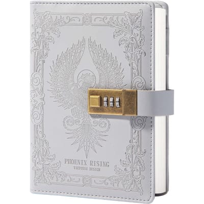 Dagboek met Slot Volwassenen - Notitieboek - Grijs