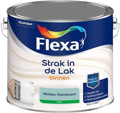 Flexa - Strak In De Lak Binnenlak Mat - Midden Palmboom - Mengverf - 2,5 L