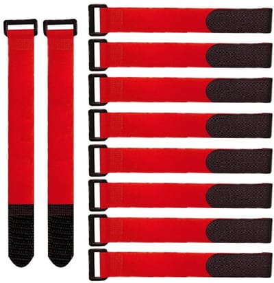 Dailygoods - Herbruikbare Kabelbinders - Nylon Kabelbinders - Verstelbare Kabelstraps - Rood - 20 Stuks - Sterk en Duurzaam - Geschikt voor Thuisgebru...