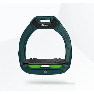 Veiligheidsstijgbeugels Paardrijden Helder Grip Groen/Zwart/Groen Kinderen Flex-On Safe-On