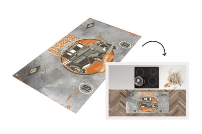 Keukenloper - Loper keuken - Mancave - Auto - Vintage - Poster - 120x60 cm - Keukenloper vinyl
