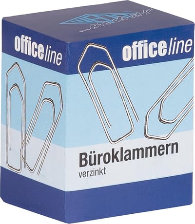 Papierklemmen 32 mm puntig - 100 stuks glanzend gegalvaniseerd