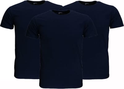 Fruit Of The Loom Plain Cotton T-Shirts 3-Pack Donkerblauw - 104