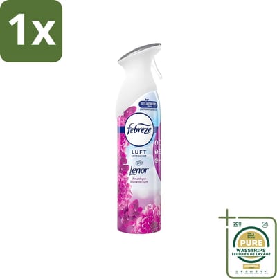 1 x Febreze Amethist Luchtverfrisser Spray - Frisse Bloemen Geur - 300ml- Luchtverfrisser - Geurverwijdering - Frisse Geur - Amethyst - Amethyst Bloesem Droom