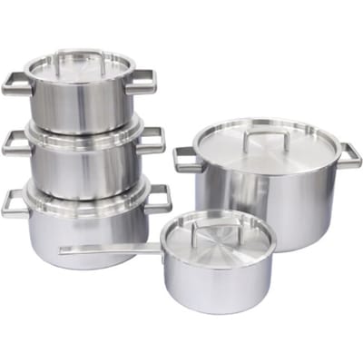 Habonne King pannenset 5 delig - RVS