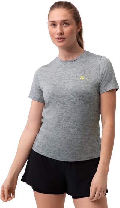 DANISH ENDURANCE Sport T-Shirt - Workout & Sport Top - Lichtgewicht - Ronde Hals - voor Vrouwen - Grijs Gemêleerd - Maat S