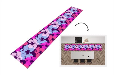Keukenloper - Loper keuken - Pastel - Hibiscus - Bloem - Hawaii - Design - 300x50 cm - Keukenloper vinyl