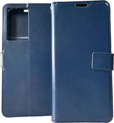 Portemonnee Book Case Hoesje Geschikt voor: Motorola Moto G200 5G donker blauw