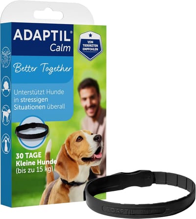 Rustige halsband voor honden tegen stress en angst - speciaal voor onderweg - kleine honden