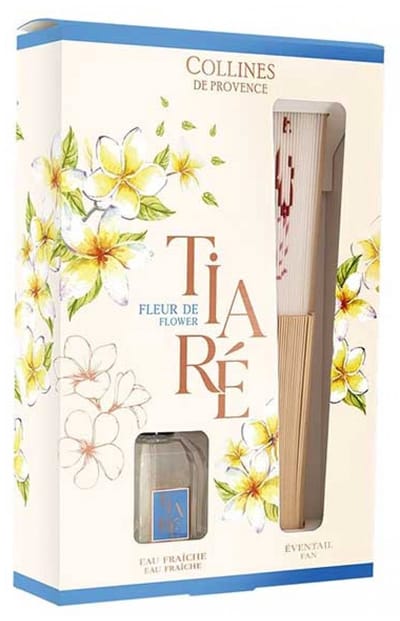 Collines de Provence Coffret Eau Fraîche 50 ml en Waaier (Geur : Tiarébloem)