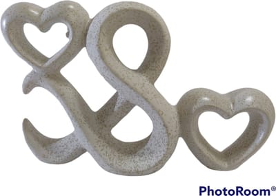 Modern Keramiek Beeld Liefde Hart  12 x 21 cm