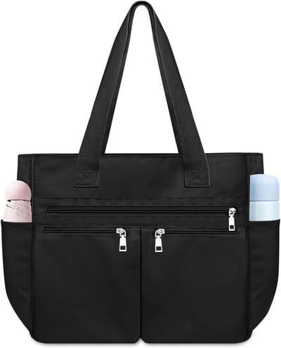 Ruime Dames Tote Bag, Waterdichte Nylon Schoudertas voor Laptop, Ideaal voor Werk, College en Winkelen