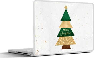 Laptop sticker - 17.3 inch - Kerst - Kerstboom - Quotes - Spreuken - Merry Christmas - 40x30cm - Laptopstickers - Laptop skin - Cover