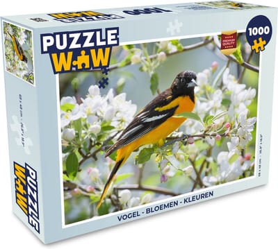 Puzzel Vogel - Bloemen - Kleuren - Legpuzzel - Puzzel 1000 stukjes volwassenen