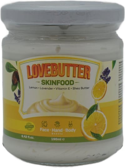 Love Butter Skin Food Gezicht, Handen & Lichaam Crème 190 ml - Intensieve Hydratatie & Voeding - Gezichtsverzorging