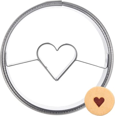 Koekjessnijder Edelstaal Wiel Hart 4,5 cm - Vormen - Uitsteekvorm - Cookie - Cutter - Uitsteekvormpjes - Koekjes - Bakken