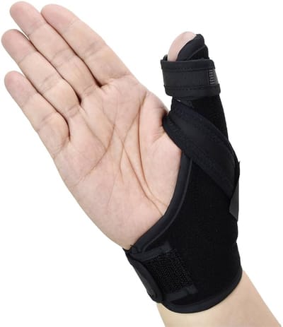 Duimbrace - Polsbrace - Rechts - Duimspalk - Brace - One size - Compressiebrace - Polssteun - Bandage - Ondersteuning en bescherming - Pijn aan duim - Zwart - Rechterhand - Jonyx
