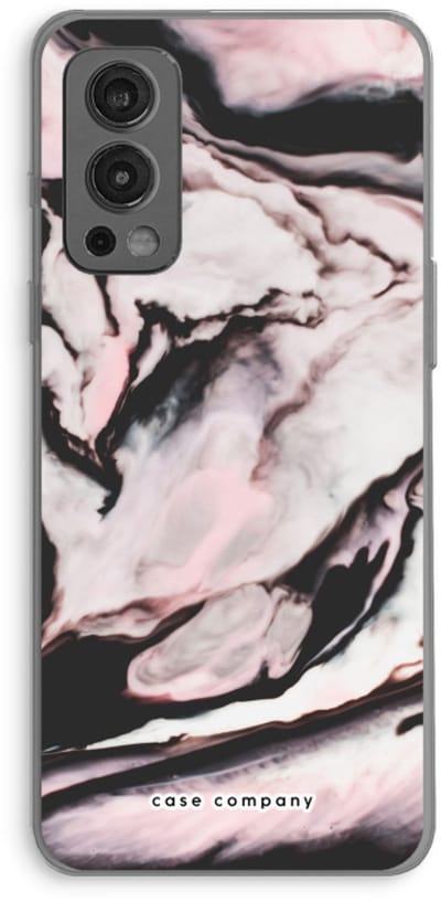 Case Company® - Hoesje geschikt voor OnePlus Nord 2 5G hoesje - Roze stroom - Soft Cover Telefoonhoesje - Bescherming aan alle Kanten en Schermrand