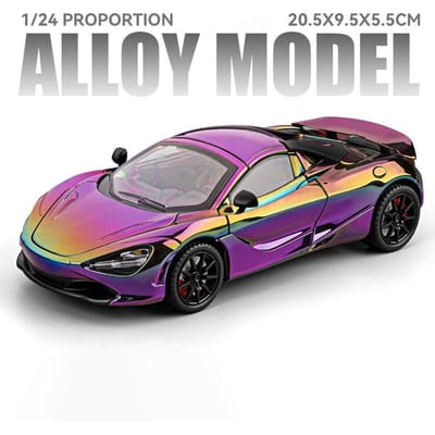 1:24 720S Senna Sportwagen Speelgoedmodel Legering Diecast Licht Muziek Simulatie Superauto Deuren Openende Modellen Kinderen Verzameling Cadeaus