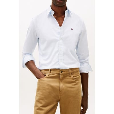 Tommy Hilfiger Flex Poplin Shirt Sweet Blue Taglia: L | Camicie Casual Outlet | Uomo | Blu