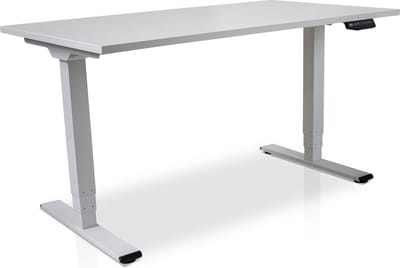Zit-sta bureau elektrisch verstelbaar - MRC COMFORT NEN-EN 527 | 120 x 80 cm | frame wit - blad wit