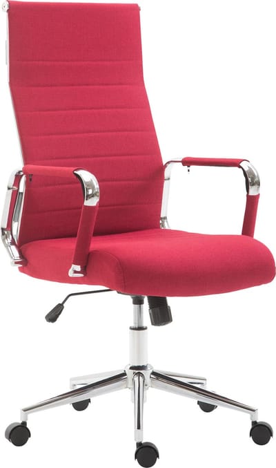 CLP Columbus Bureaustoel - Ergonomisch - Voor volwassenen - Stof - rood