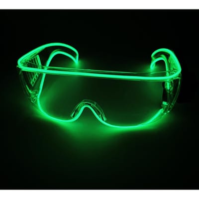 Lunettes lumineuses technologie cool LED danse disco lumineuses KTV bar syllable électrique accessoires d'ambiance sans piles