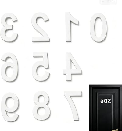 Dailygoods - Acryl Deurnummer Sticker voor Adres en Appartement
