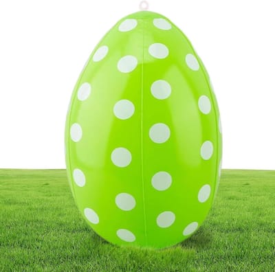 Opblaasbaar Paasei - Paasdecoratie - Tuin Versieren - Weerbestendig PVC - 40 cm Diameter - Groen