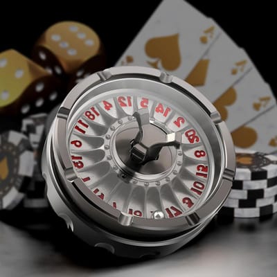 Roulette D20 Dobbelstenen - Veelvlaks Dobbelsteen - Tafelspel Spelen - Roulette Wiel Ontwerp - 50 mm - Zwart Rood