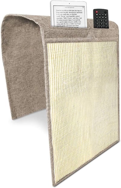 Famanu – Bed organizer bedtas met ophanghaak - hangtas voor hoogslaper - opbergtas voor boek - tijdschrift - mobiele telefoon en hoofdtelefoon - bedopslag - roze