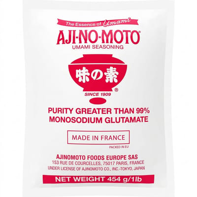 Ajinomoto Monosodium Glutamaat (MSG) - Smaakversterker - Veestapelverpakking 1 x 454g (454g Totaal) - Smaakmaker voor Aziatische Gerechten - Umami Kruiden - Bulkverpakking met Kajal Sticker