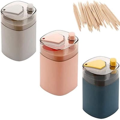 Automatische tandenstokerhouder - 12 stuks - ABS-materiaal - Afmetingen: 9,3 x 5,5 cm