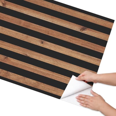 Coloray Meubel Wrap Folie - Bruin Meubelfolie - 75x150 cm - Meubel Wrap Folie Houten latten - Plakfolie Meubels - Industrieel / Loft Meubelfolie - Decoratiefolie Zelfklevend - Slaapkamer decoratie - Texturen
