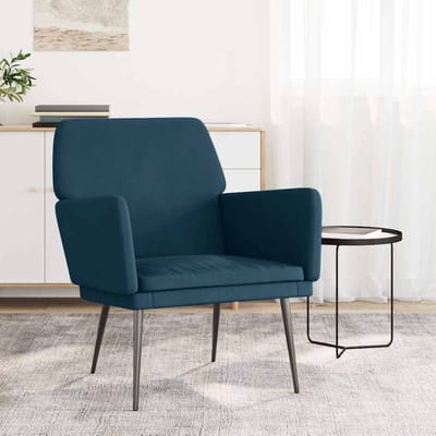 vidaXL Fauteuil 62x79x79 cm fluweel blauw