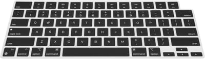 kwmobile Keyboard Cover Compatible with Apple Macbook Air 15 M4 2025 A3241 - Keyboard Cover US English QWERTY - Black