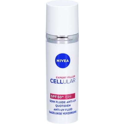 NIVEA Cellular Expert Filler SPF 50+ Daily UV Fluid Serum - Skincare met Hyaluronzuur en SPF - Gezichtsserum met Hyaluron - 30 ml