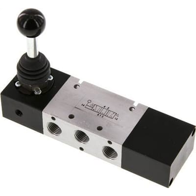 5/3 G1/4 '' Middenuitlaat Handbediend Hefboom Ventiel-0.95-10bar/-13.2-140psi