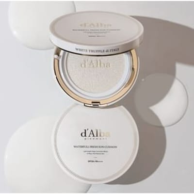 d'Alba Vegan Waterfull Fresh Cool Sunscreen Cushion 25g (SPF50+PA++++) - Skin cooling, Whitening&Wrinkle improvement (2 Options) 1PCS