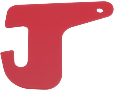 Cosensi- Deurslot Plaat Beveiliging - Deurslot Caravan/Camper - Kunststof - Rood - 97mm x 88mm - Eenvoudige Oplossing