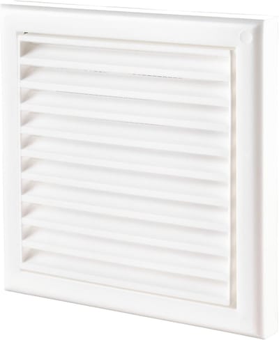 Afdekrooster Toevoerlucht - Ventilatierooster - Luchtcirculatie Binnen - Vierkant Kunststof Model - 15.5 x 15.5 cm