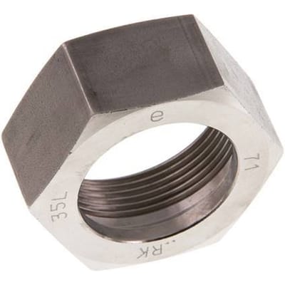 M45x2 x 35L RVS Wartelmoer voor Snijring - UNL-S-35-L