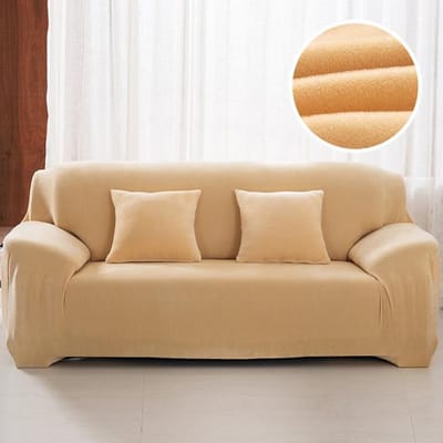 Fluwelen pluche dikkere bankhoes all-inclusive elastische sectionele bankhoes voor woonkamer chaise longue L-vormige hoekhoezen 1 seater