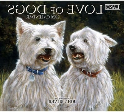 Wandkalender Honden - Kalender Honden - Jaar Plannen - Maandelijkse Kunstwerken - 318 x 318 cm - Meerdere Kleuren