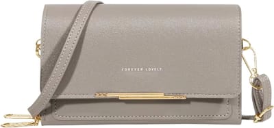Dames Schoudertas met Portemonnee – Grote Handtas met Telefoonvak en Kaartvakken – Shopper, Crossbody, Casual Tas voor Dagelijks Gebruik - Grijs