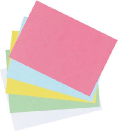 Herlitz index kaarten - DIN A6 - geruit - geel - 100 stuks