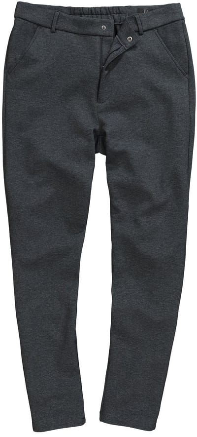JP 1880 - Heren - Jersey broek chino FLEXNAMIC® business mix & match NEW YORK - Antraciet - Maat L