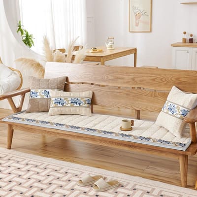 Kussenhoes voor bank van massief hout, nieuw, hoogwaardig, verdikt, antislip, Chinees mahoniehouten bankkussen voor alle seizoenen 50*50cm